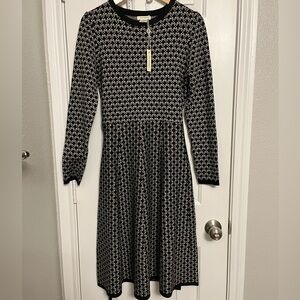 NWT Max Studio Heart-Print Midi Sweater Dress - Size Small